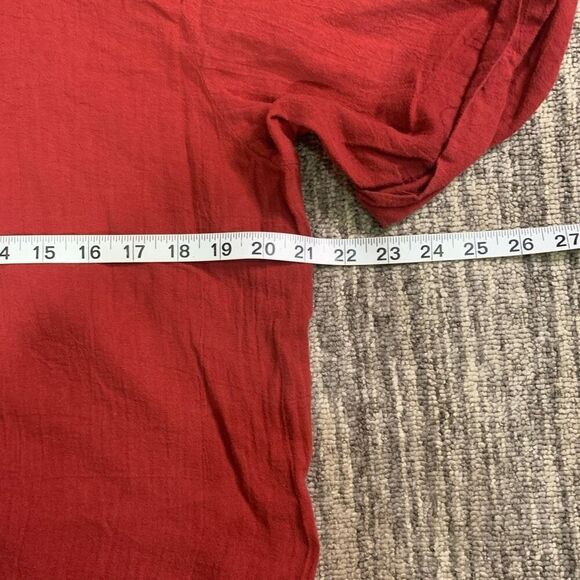 Lot of 3 Haband Womens Large Cotton‎ Pullover Tops Red White Green Short Sleeves - Picture 8 of 10